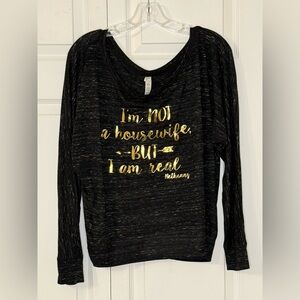 Exclusive RHONY “I’m NOT a Housewife” OfficialShirt Charcoal w/ Gold Letters